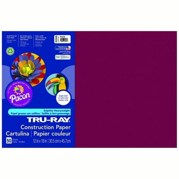 Tru-Ray Construction Paper 12 x 18 50 Sheets 10 Classic Colors 2 Pack